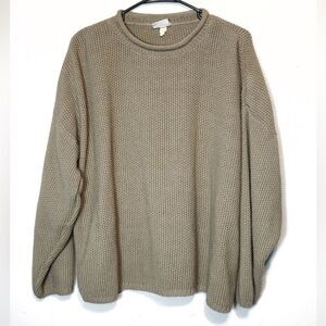 Bobbie Brooks Vintage Taupe Knit Pullover Sweater Size Woman's Large